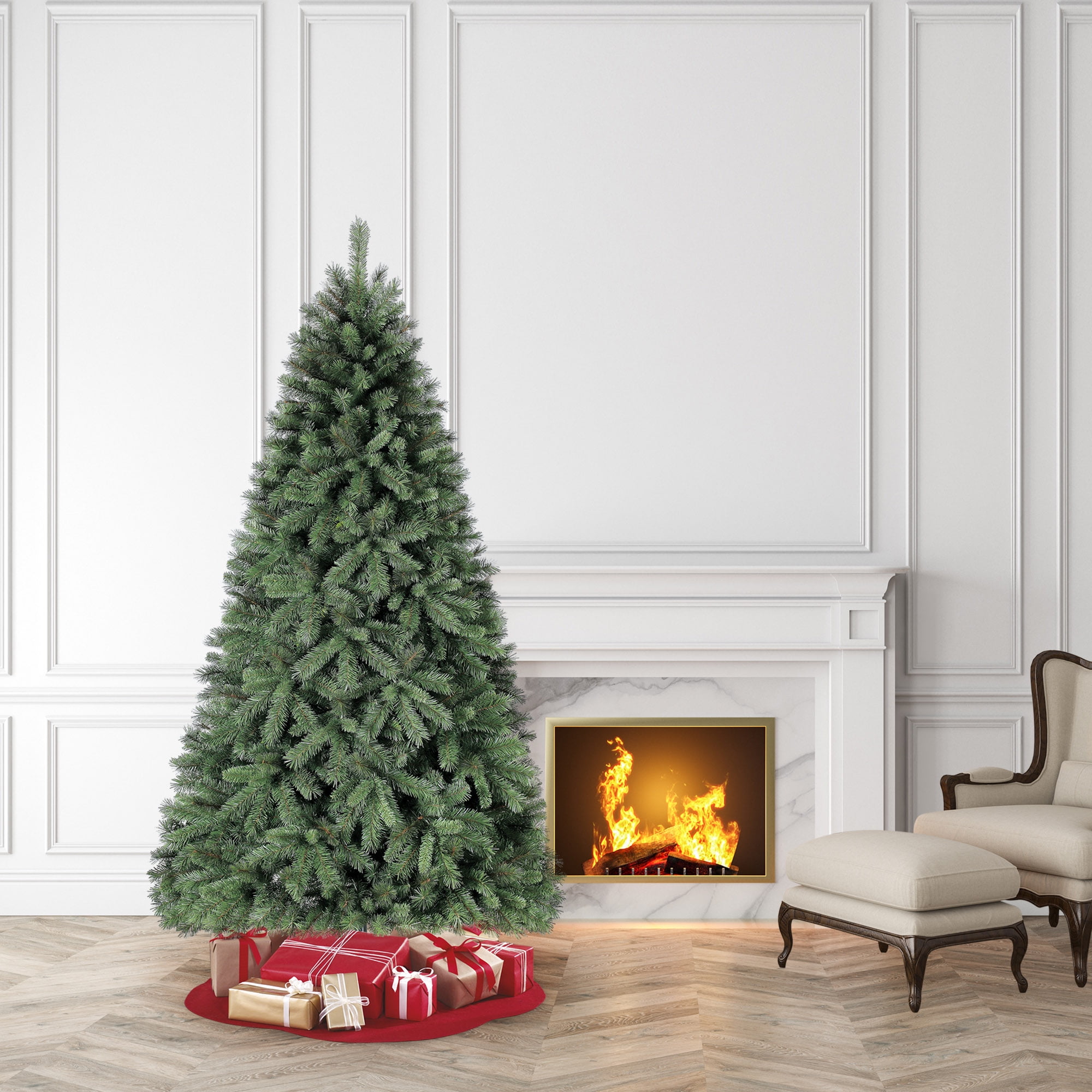 Holiday Time Unlit 7.5' Donner Fir Artificial Christmas Tree - Walmart.com